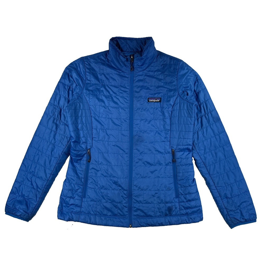 Patagonia Nano Puff Jacket Women's Medium Blue Primaloft Quilted Full Zip